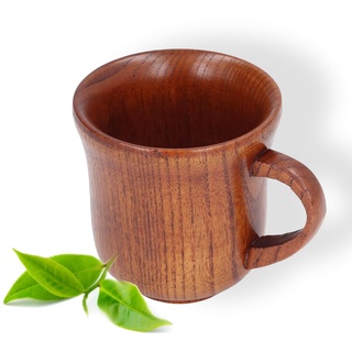 ZPSHYD 300 Ml Holzbecher Mit Henkel – Wärmeisolierende Kaffeetasse Für Heiße Und Kalte Getränke in Haushalt Und Büro