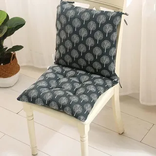 2/4 Stück Stuhlkissen mit Rückenteil , Sitzkissen 50x50/40x40cm Integriert Rückenkissen mit Bänder, Niedriglehner Auflage Polsterauflage Für Zuhause, Büro, Garten ( Color : #6 , Size : 40x40cm/16x16in