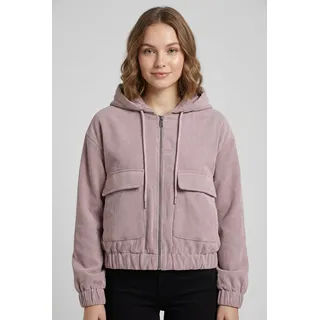 Cordjacke ONLY "ONLSUVA CORDUROY PAD SHORT JACKET CC OTW", Damen, Gr. M, rosa (burnished lila), Cord, Obermaterial: 92% Polyester, 8% Nylon, unifarben, regular fit, Jacken, Materialmix