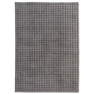 Fellimitat Waves Polyester Grau Anthrazit 160 x 220 cm