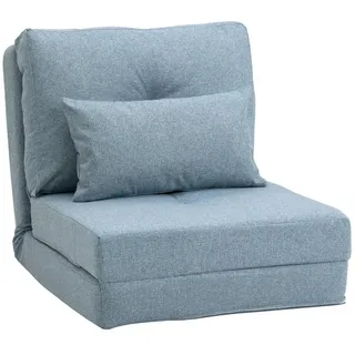 furnicato Sessel Bodensessel Klappmatratze 60x80x56 cm, 2-in-1 Design, (1-St) blau