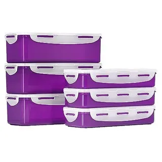 LocknLock 6 Frischhaltedosen stapelbar 700ml-1,6L Gesamtvolumen 6,9L