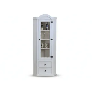VCM Eckvitrine New Mexico 57 x 51 x 200 cm Weiß