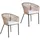 Gartenstuhl Gartensessel 56 x 76 x 9 cm beige 2 St