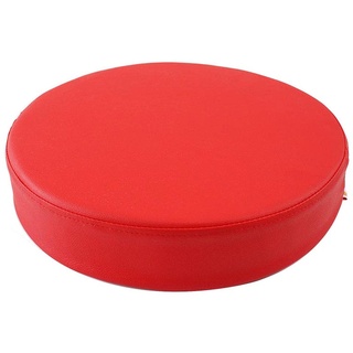 Waigg Kii Wasserdichtes PU-Leder-Stuhlkissen, für den Außenbereich, Garten, weiche Sitzkissen, rund, gepolstert, 5/8 cm, Stuhl-Sitzkissen (rot, 35 x 35 x 5 cm)
