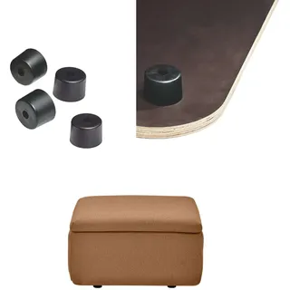 GROVA Outdoor Lounge Hocker Modul Amber Brown Mit Bodenplatte und Füßen