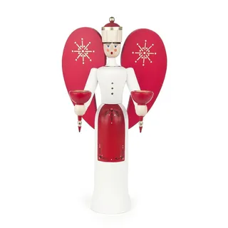 Dregeno Seiffen Engel farbig lasiert - 28cm / Weihnachtsengel - Original Erzgebirge Engel