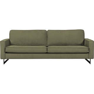 3-Sitzer PLACES OF STYLE "Pinto" Sofas Gr. B/H/T: 236 cm x 85 cm x 97 cm, Cord, grün (khaki) Einzelsofas Sofas Maxi-Ausführung, mit Keder und Metallfüßen, auch Cord Bezug