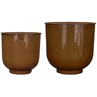 House Doctor - Cove Blumentopf, braun (2er-Set)