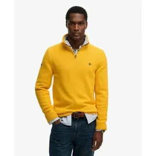 Superdry für Herren. M6110706A Pullover mit Halbem Reißverschluss Baumwolle 
gelb (M), Lässig