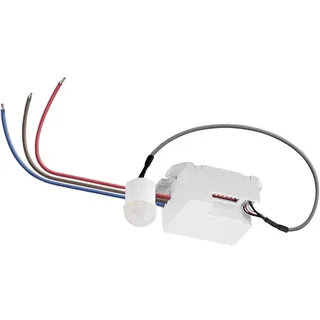goobay 96006 Mini Infrarot Bewegungsmelder Innen – Kleinstbauweise für fast Unsichtbare Unterputz (UP) Montage – 360° Erfassungsbereich – Reichweite 6m - Weiß, Schwarz