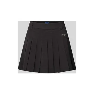 Ausgestellter Mini-Rock aus Baumwoll-Mix Model 'REMISEA-1', Black, 42