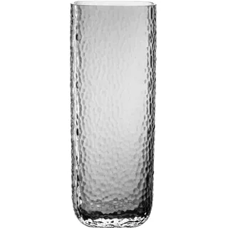 Leonardo Home Martello Vase, 1 Stück, vielseitige Vase, stilvolles Dekorationsstück mit haptischer Oberfläche, Zeitlose Pflanzenvase, einzigartige Blumenvase, Höhe 26,5 cm, grau, 033199