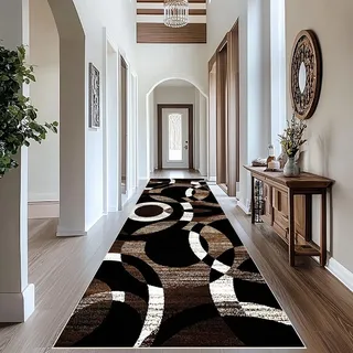 Teppich Läufer Flur Küchenteppich Waschbar rutschfest Flurteppich Läufer Küchenläufer Modern 60 x 120 cm Carpet Fussmatte Innen Teppichläufer für Küche Flur Wohnraum Flurläufer Eingangsteppich