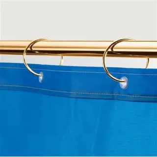 Spirella Duschvorhangringe 12 Stück Chrom Ringo small - Passend für alle - Gold