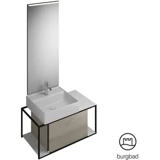 Burgbad Junit Schrank mit Waschtisch, mit Spiegel, SFLF090LF3151C0001G0175,