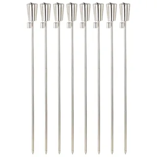 Edelstahl-Gartenfackel "Amor" im 8er-Set, rostfrei, 280 ml, 110 cm