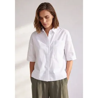 MORE&MORE Kurzarmbluse boxy, oversized Kurzbluse weiß 46