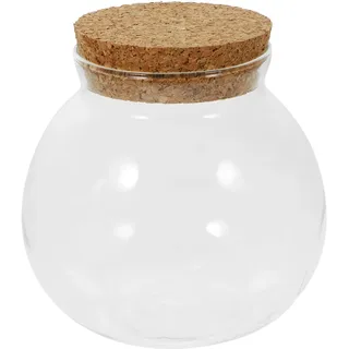 iplusmile Glasbehälter Pflanzen Terrarium Glas Hydrokultur Vase Glasvase mit Korkdeckel Tischvase Mini Fischtank Pflanzgefäße für Terrarium Mikrolandschaft Zuhause Büro Tischdeko
