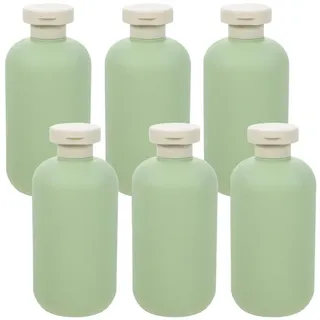 BPZXL 6 Stück, 300ml Grün Kunststoff Lotionsflaschen Nachfüllbare Reisepresse Flaschen für Essenz, Shampoo, Flüssigseifen, Körperwäsche