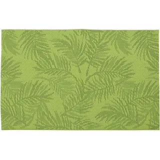 Excellent Houseware 1 Tischset abwaschbar 45x30cm Gewebte Tisch Platzsets mit Blätter Motiv Platzdeckchen Tischuntersetzer Tischdeko Küche Esstisch Gastronomie Hellgrün