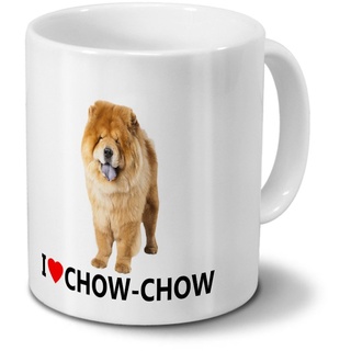 printplanet Hundetasse Chow-Chow - Tasse mit Hundebild Chow-Chow - Becher, Kaffeetasse, Kaffeebecher, Mug - Weiß