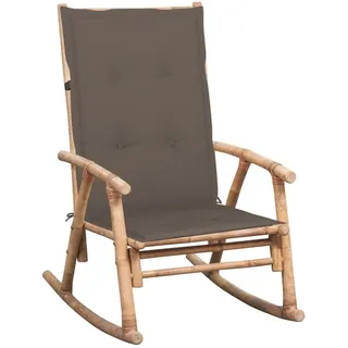 vidaXL Schaukelstuhl mit Kissen 120 x 50 x 3 cm braun