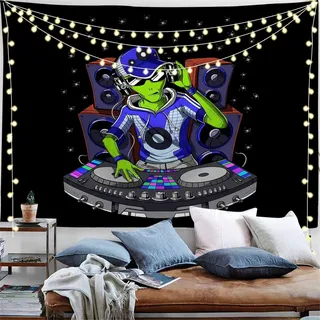 YHXBD Magical Trippy Cool Alien Tapisserie Wandbehang Psychedelisch Ästhetisch Hippie Wandkunst Tapisserie für Wohnzimmer Schlafzimmer Wohnheim Dekor, A-03, 180 x 230 cm
