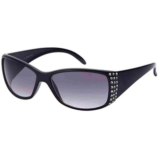BEZLIT Eyewear Retrosonnenbrille Damen Designer Sonnenbrille Retro Strasssteine (1-St) mit verziertem Bügel schwarz
