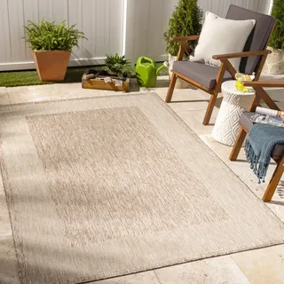 livabliss Teppich »MELILLA«, rechteckig, 4 mm Höhe, Teppich In- /Outdoor Boho Jute-Optik, Balkon, Terrasse, Garten, Beige