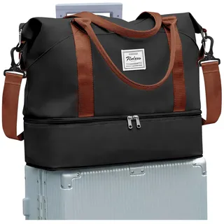 SZLX Reisetasche Damen 40x30x20 Ryanair Handgepäck Tasche Sporttasche Weekender Bag Schwimmtasche Wasserdicht Travel Duffle Bag Fitnesstasche Trainingstasche Krankenhaustasche mit Schuhfach - Ryanair/Wizz 40x30x20cm