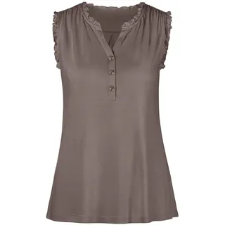 LASCANA Rüschentop Damen taupe Gr.36/38