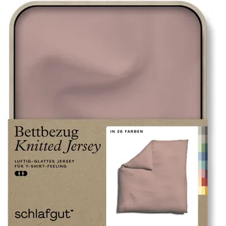 Schlafgut "Premium Bettbezug Knitted Jersey (1 St)" Ton-in-Ton Reißverschluss, Bio-Baumwolle mit Elasthan, Uni, OEKO Tex