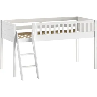 Vipack Hochbett Scott 90 x 200 cm Kiefer massiv weiß lackiert