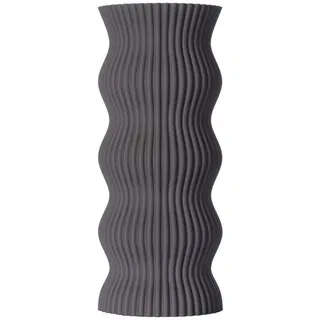 3D Vase Dekovase Anneli XL 38cm Nachhaltige Deko Vase Pampasgras Trockenblumen, Bodenvase grau