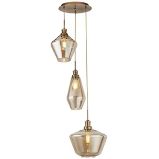Searchlight MIA - 3 Licht Cluster Drop Decke Anhänger Champagner Glas