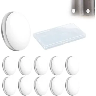 HSYADAZI 10 Stück Duschvorhang-Gewichte, Magnetisch für Vorhänge(Weiß, 4cm) - Starke Duschvorhang-Beschwerer für Fenster & Tischdecken - Wetterfeste Magnete