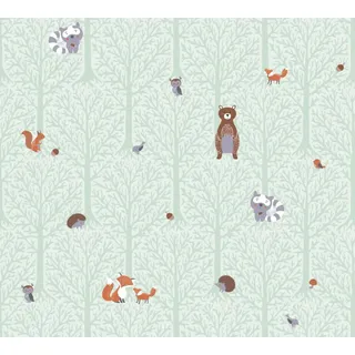 A.S. Création Little Love Vliestapete 64 cm x 10 m 300 g grün/braun/orange 381192