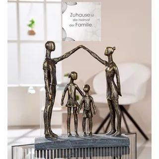 Casablanca modernes Design Casablanca Skulptur schützende Hände, Deko Figur Bronze, Kunstharz Statue Wohnzimmer, Büro Dekoration H. 30 cm x B. 26 cm - Moderne Skulpturen, Familie