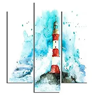 Homemania Bild Landschaften – 3-teilig Kunst und Graffiti-des Wohnzimmer, Schlafzimmer – Mehrfarbig, 57 x 0,3 x 60 cm, HM203MDF175, MDF