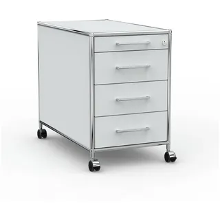 Versee Rollcontainer Bürocontainer VERSEE – 60 / 80 cm, 3 oder 4 Schubladen, Farbauswahl, (Schubladencontainer für Büro und Home-Office, 1 Rollcontainer), robust & kratzfest, 50kg belastbar grau 43,5 cm x 66,5 cm x 80 cm