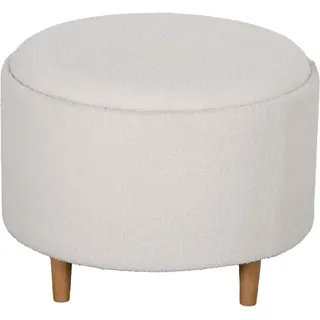 Homcom Sitzhocker mit Stauraum Polyester 56 x 42 x 56 cm Weiß