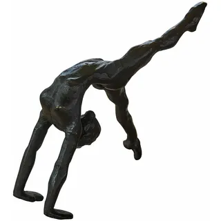 Loberon Figur Zayrah, Ausdrucksstarkes Kunstwerk, Handgearbeitet, Dynamische Form, Dekoration, Dekoobjekt, Aluminiumguss, schwarz