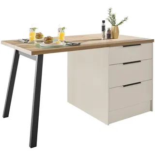 Carryhome Kücheninsel Multan, Kaschmir, Holzwerkstoff, 3 Schublade(n) Schubladen, 150x91x90 cm, Küchen, Küchenmöbel, Kücheninseln