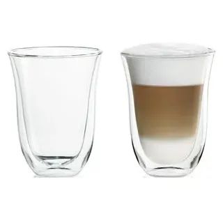 DeLonghi Kaffeegläser 5513214611 Latte Macchiato, doppelwandig, 220ml, 2 Stück