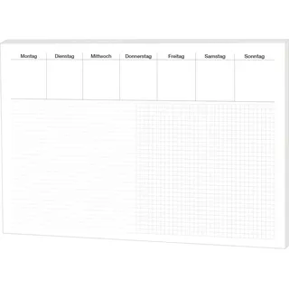 RNK Schreibunterlage Office 48,0 x 33,0cm liniert/kariert schwarz/weiß