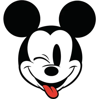 KOMAR Vliesfototapete Dot Mickey Head Optimis Ø 128 cm selbstklebend