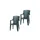 Stapelsessel 62 x 60 x 89 cm schwarz 2er Set