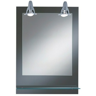 Kristall-Form Lichtspiegel Pierre 99990099 (50 x 70 cm, Grau, Ablage)