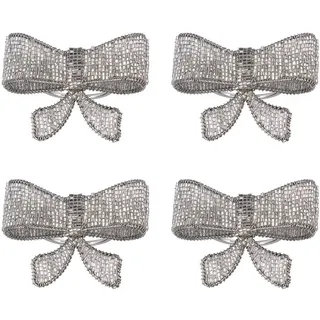 Butlers Serviettenring, Silber, Glas, Metall, 7x6 cm, Wohntextilien, Tischwäsche, Stoffservietten